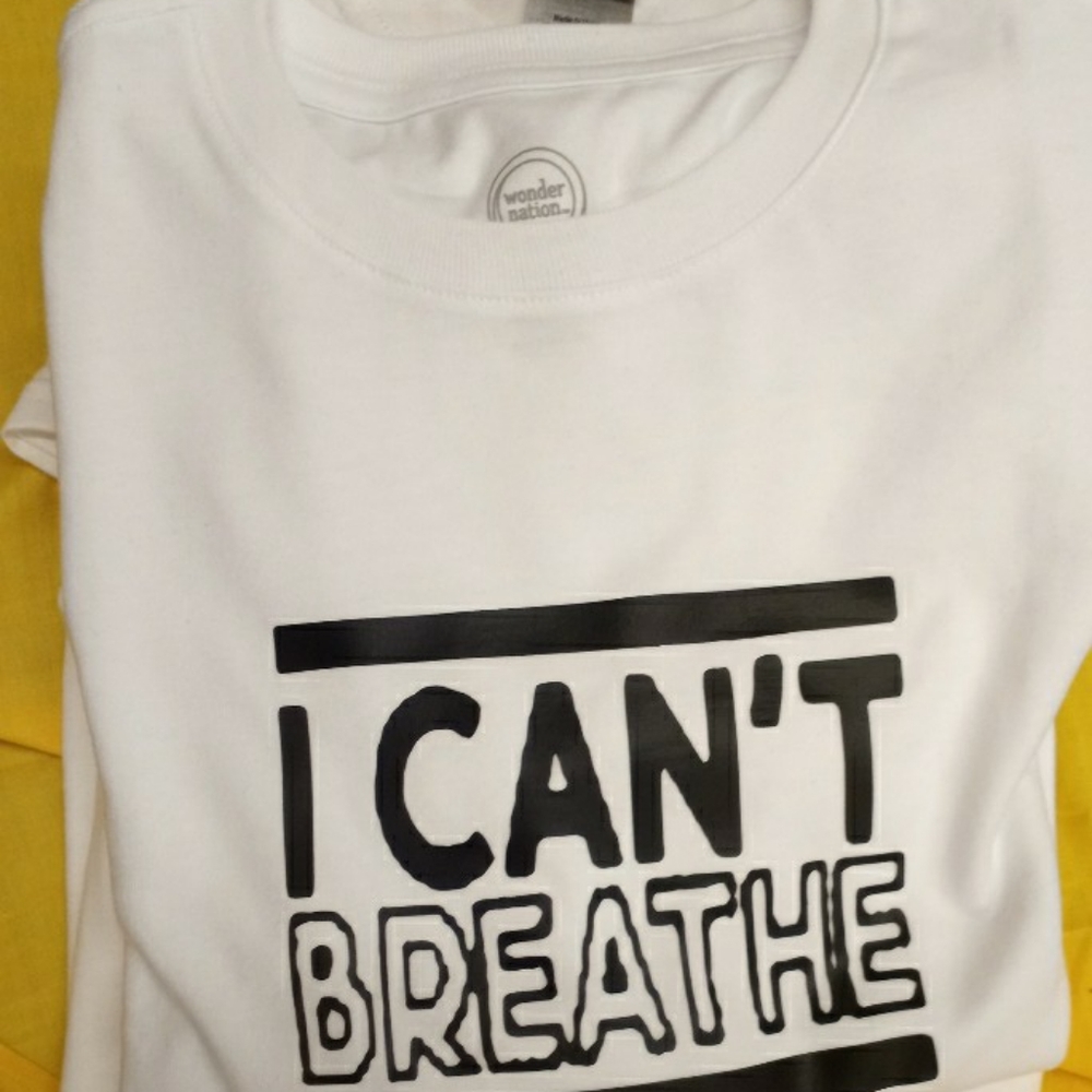 I can't breathe t-shirts custom made size large
